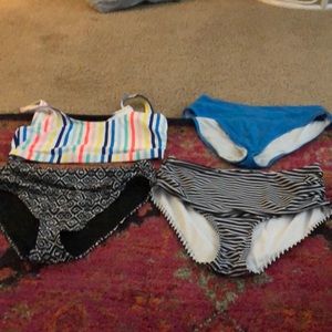 Swimsuit bottoms and a top